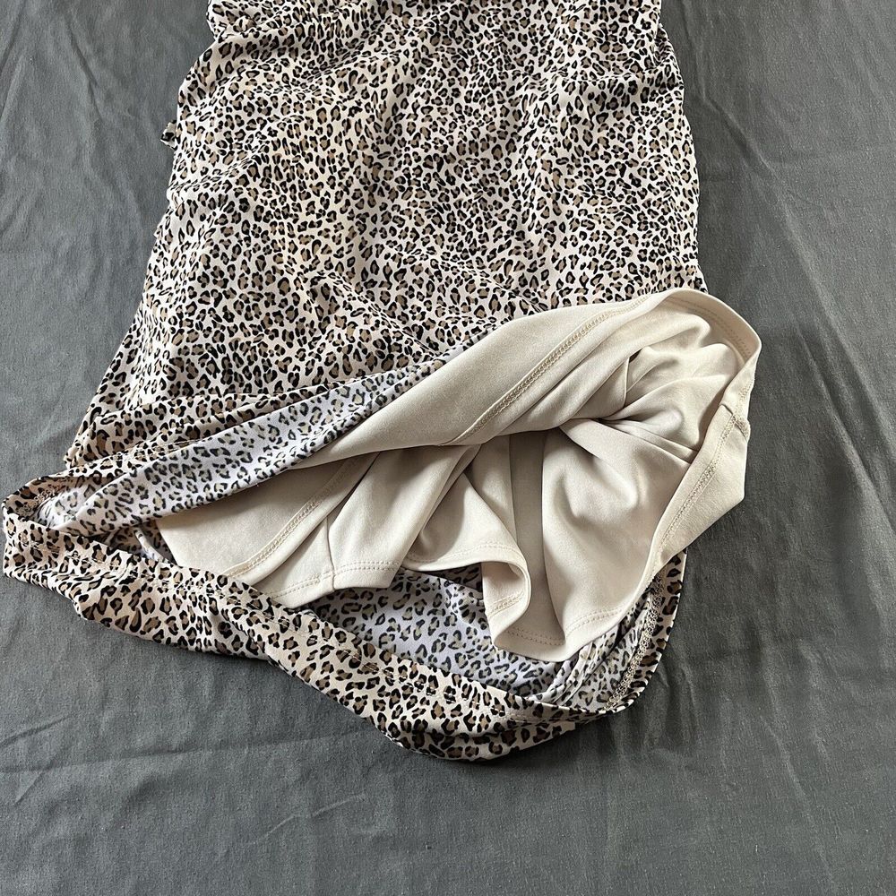 Betsey Johnson Leopard Cheetah Print Ruched Bodycon Dress - Picture 8 of 9